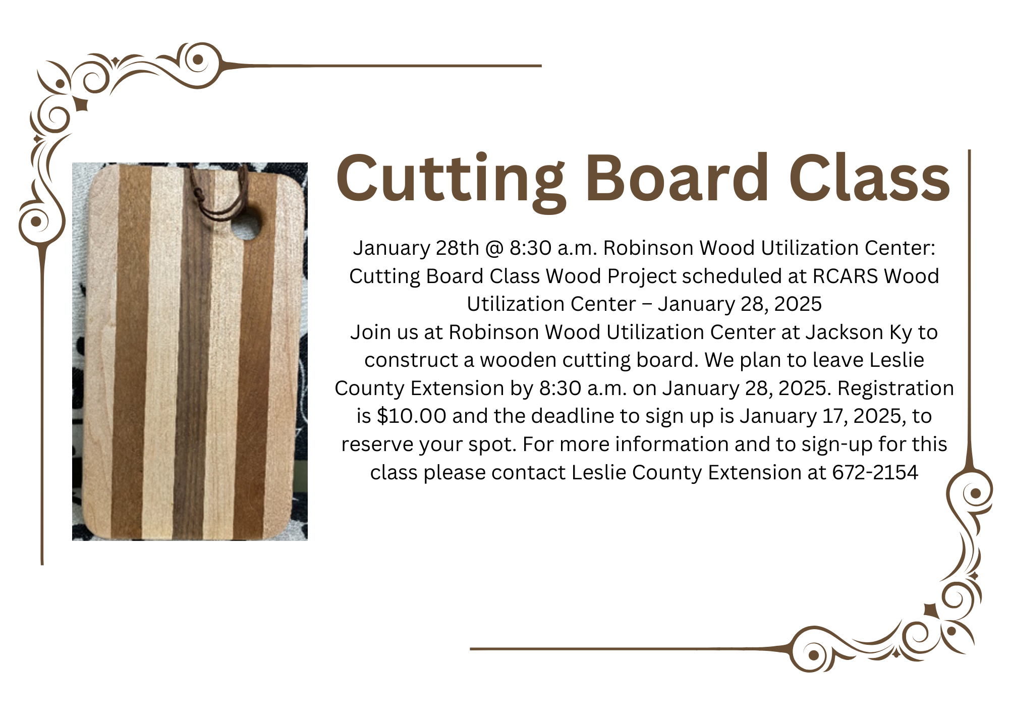 Cutting Board Class